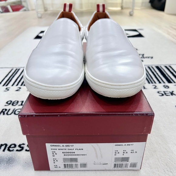 Bally Orniel White Leather Slip On Loafers main image 8